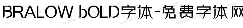 BRALOW bOLD字体字体转换